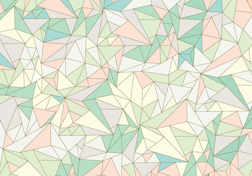 Non-woven geometric wallpaper