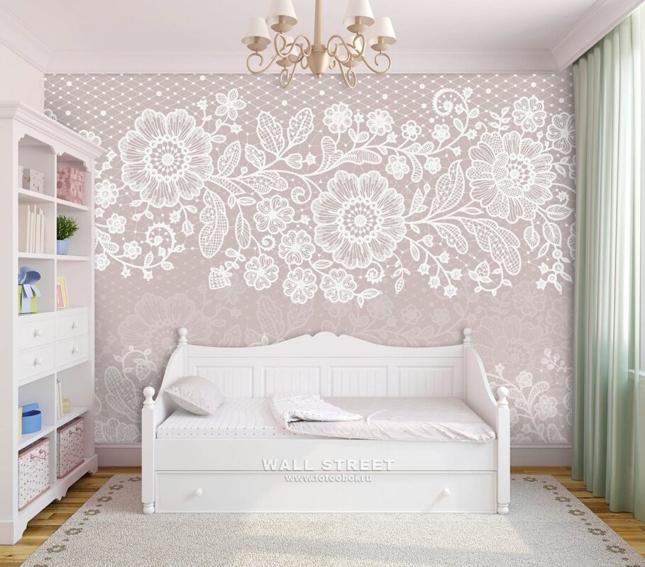 Wallpaper lace for walls