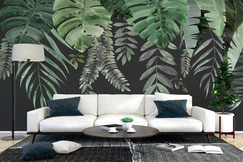 Palm leaf wallpaper