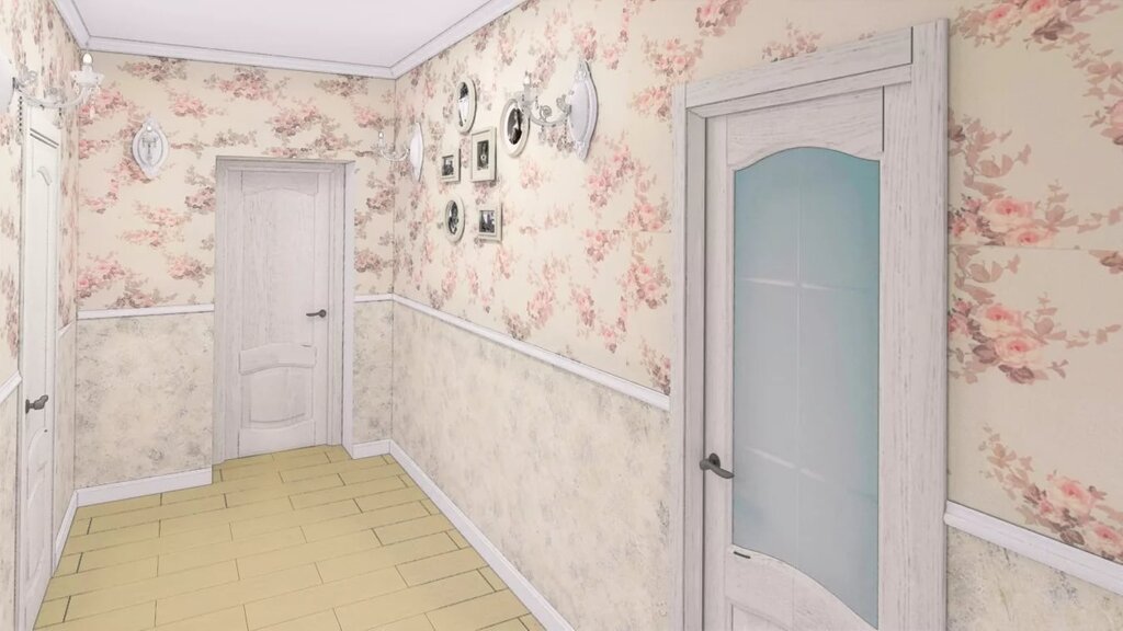 Washable wallpaper for the corridor