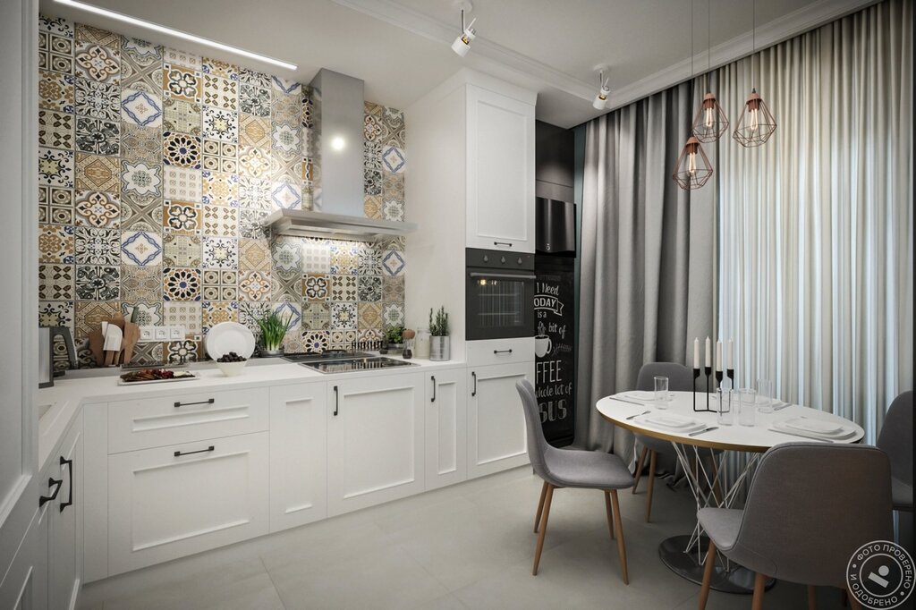 Wallpaper for the kitchen in a modern style