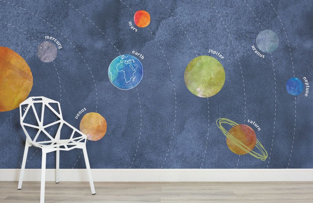 Wallpaper on the wall cosmos