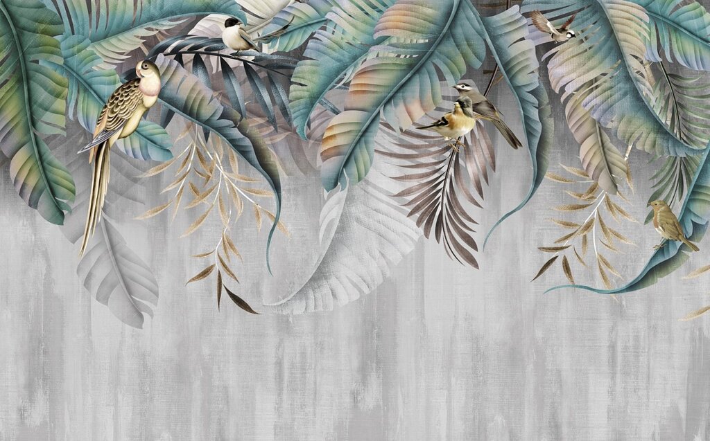 Wallpaper feathers for walls