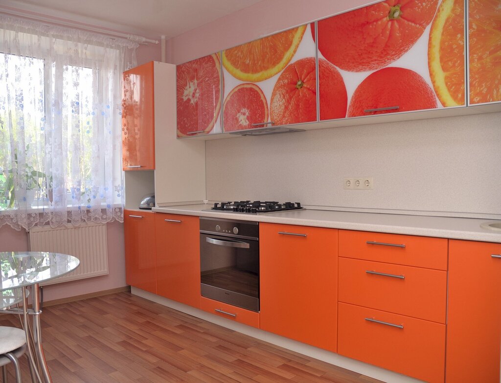 Wallpapers for an orange kitchen