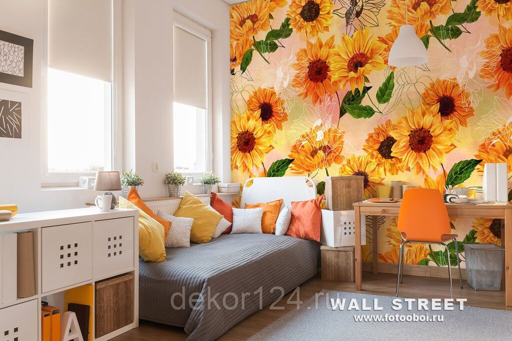 Wallpapers Sunflowers on the wall