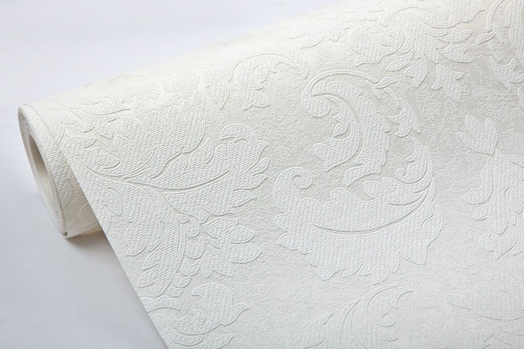 Embossed wallpaper on a non-woven basis