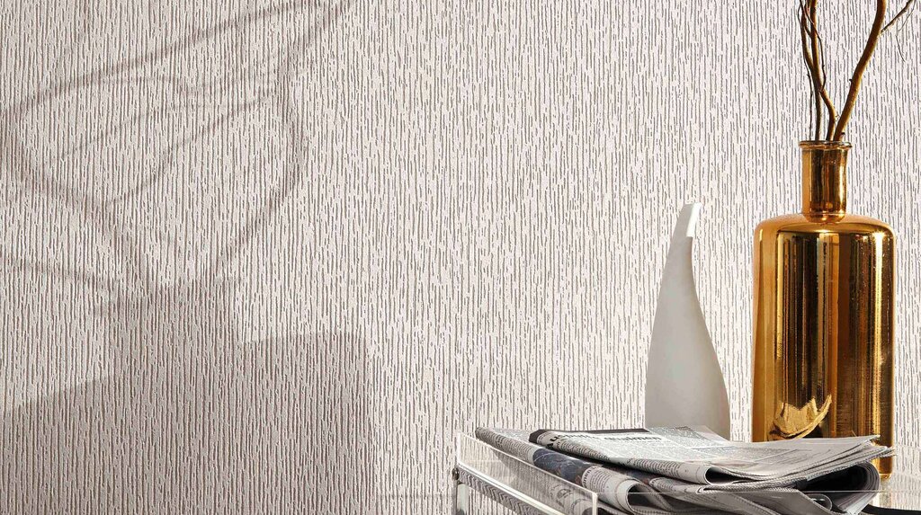 Wallpaper with a burlap texture for walls in the interior