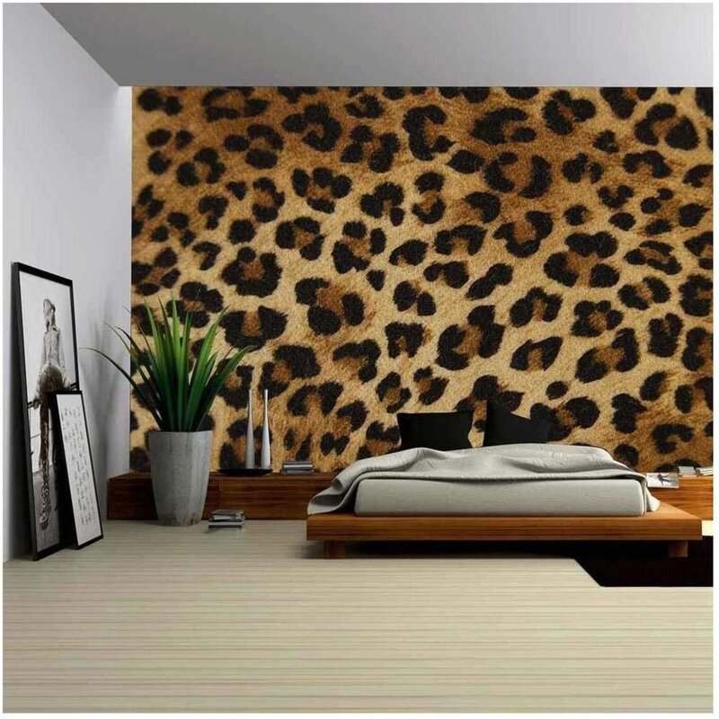 Wallpaper with a leopard for walls