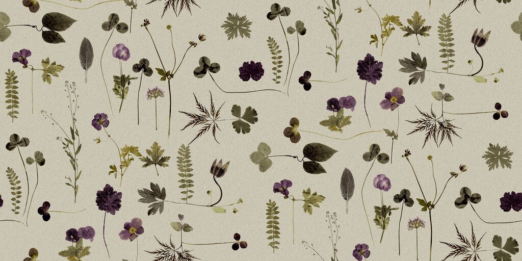 Wallpaper with a small floral pattern