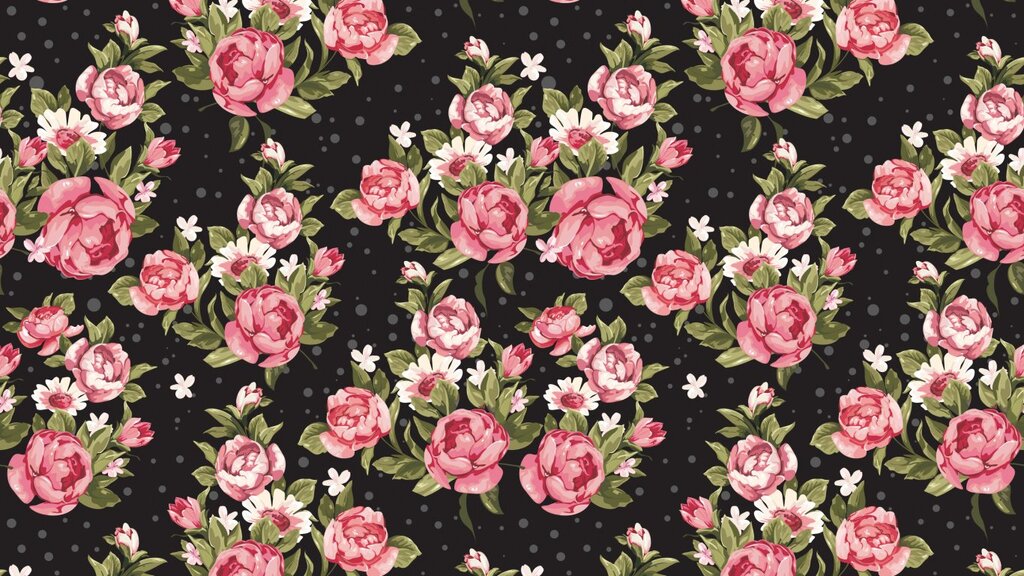 Wallpaper with little roses