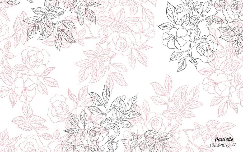 Wallpaper with flowers for walls