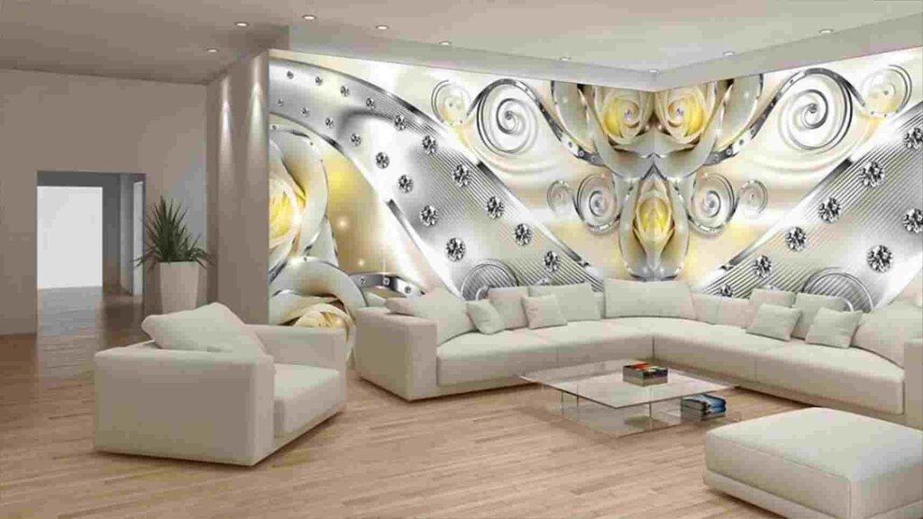 3D wallpaper for the living room