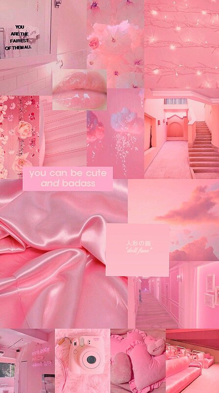 Wallpaper in pink style