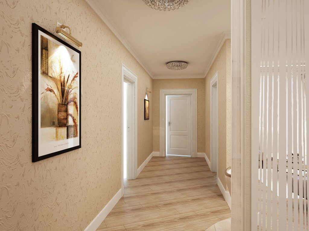 Wallpaper for a narrow hallway