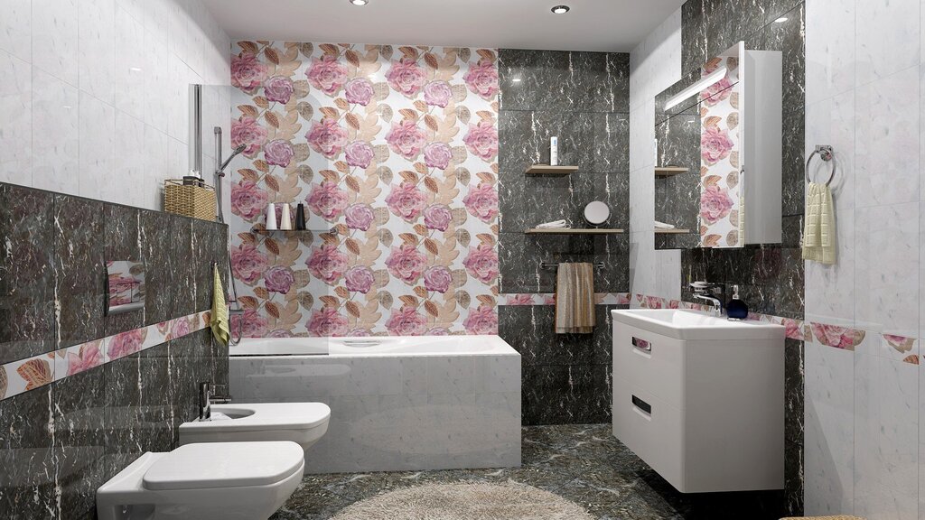 Moisture-resistant wallpaper for the bathroom 31 фото