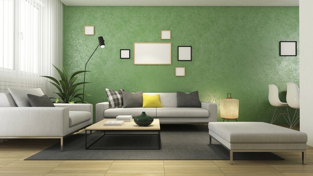 Green wallpaper for walls