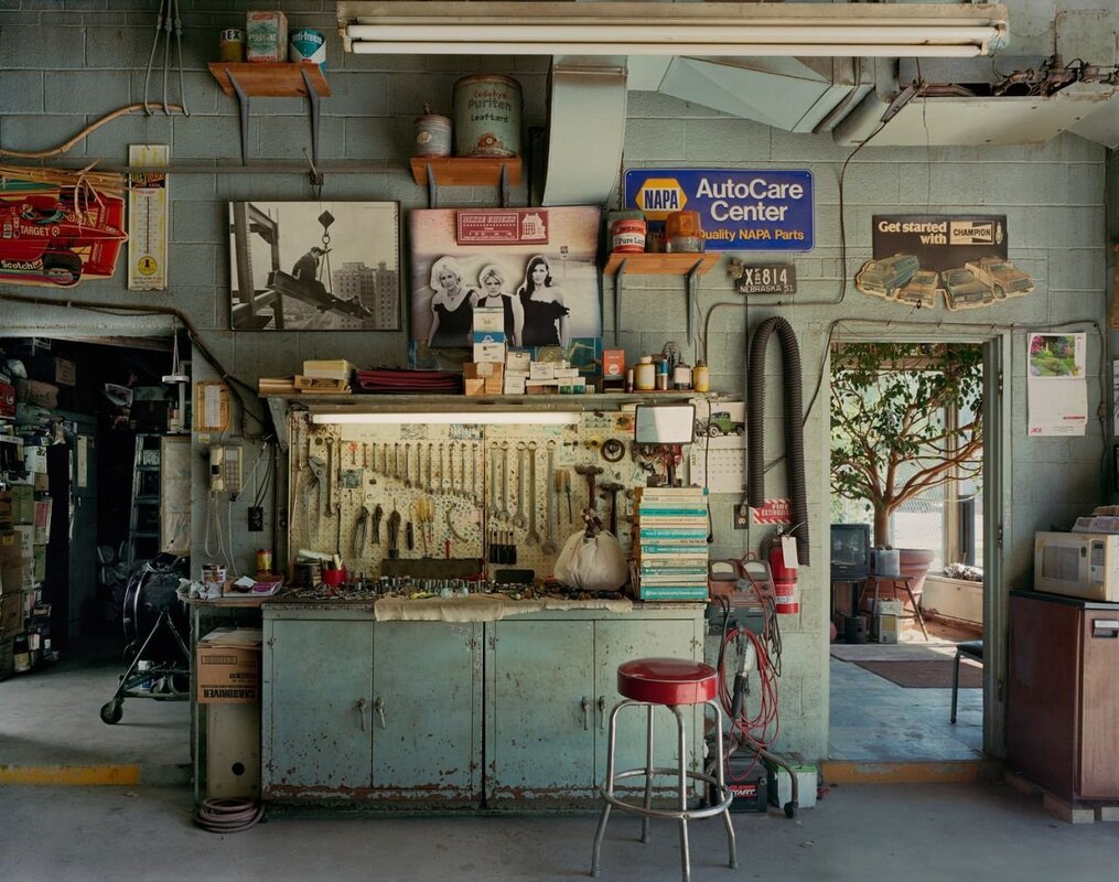 Workshop equipment in the garage