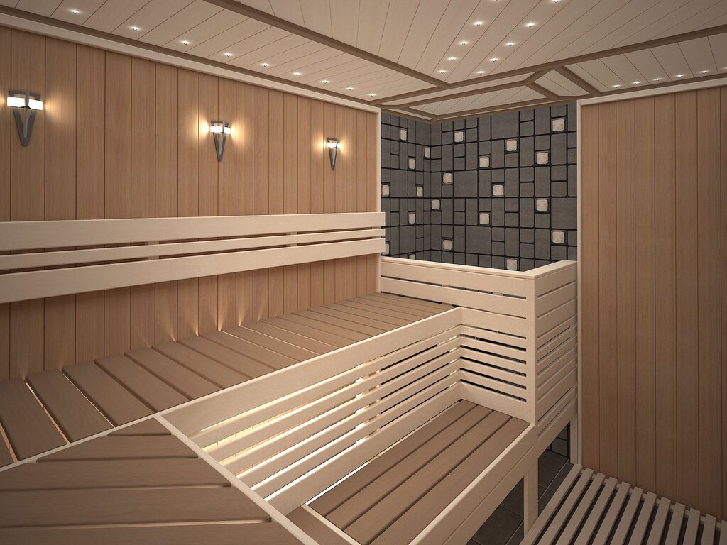 To panel the inside of the sauna