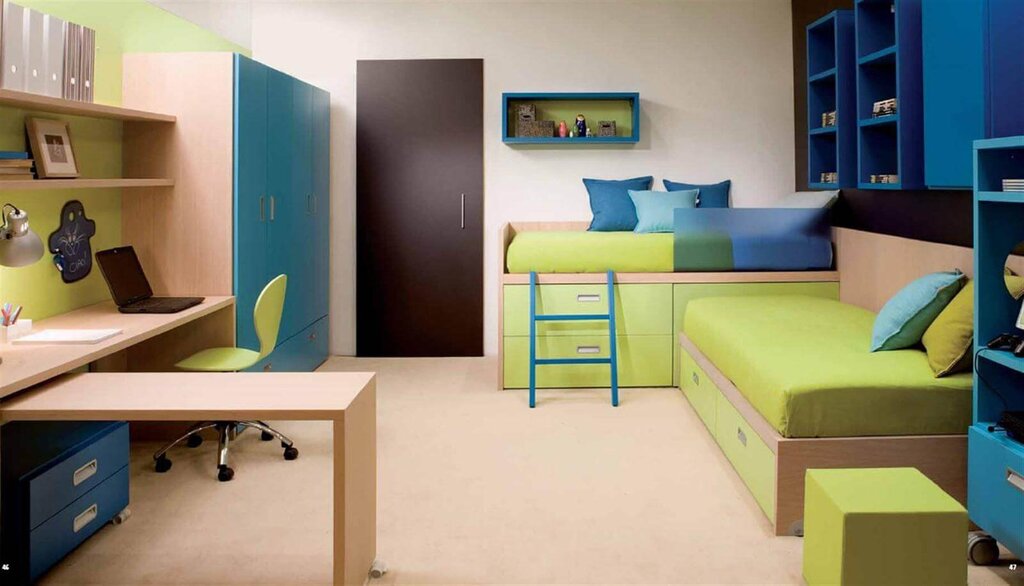 The furnishings of the children's room