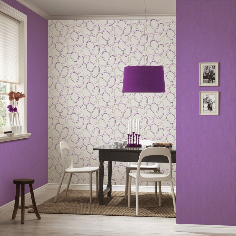 Solid lilac wallpaper for walls