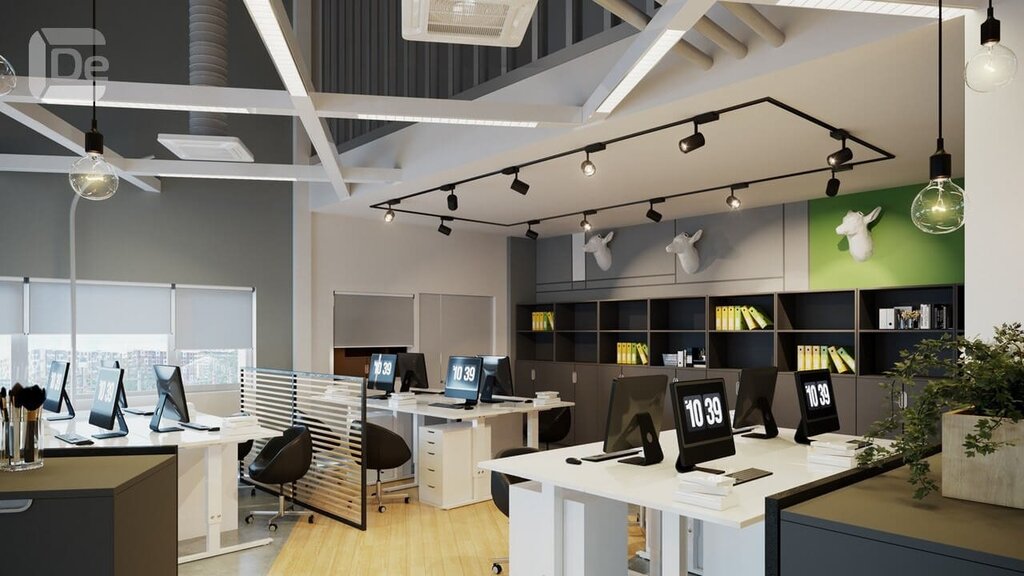 Ceiling office lamps