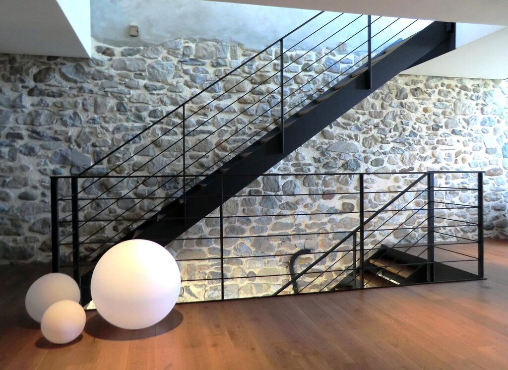 Loft staircase railing