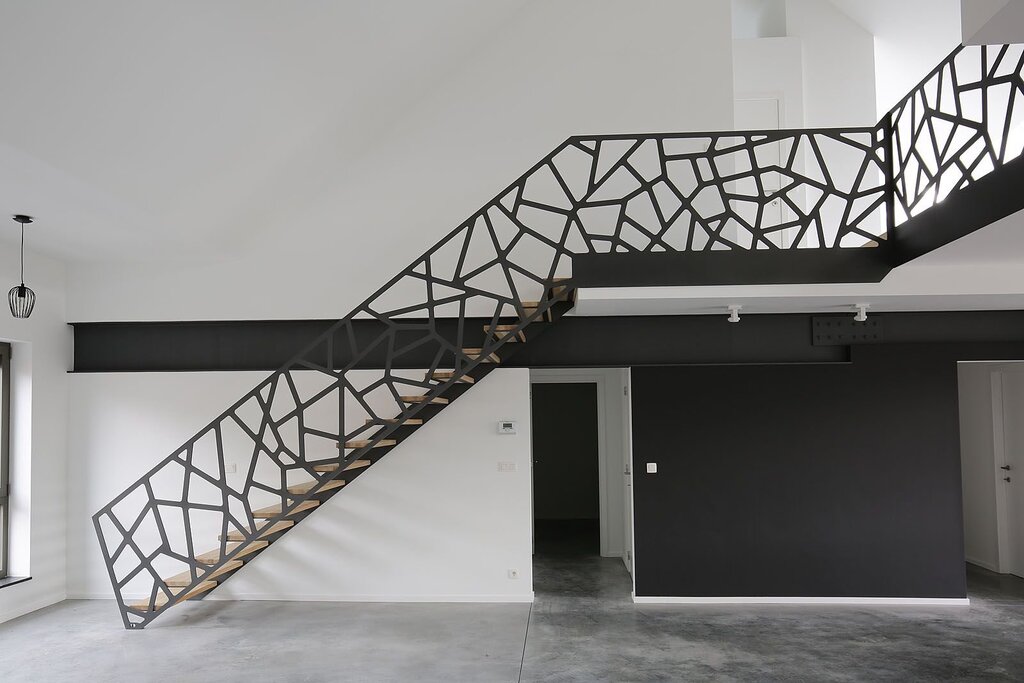 Loft-style staircase railing