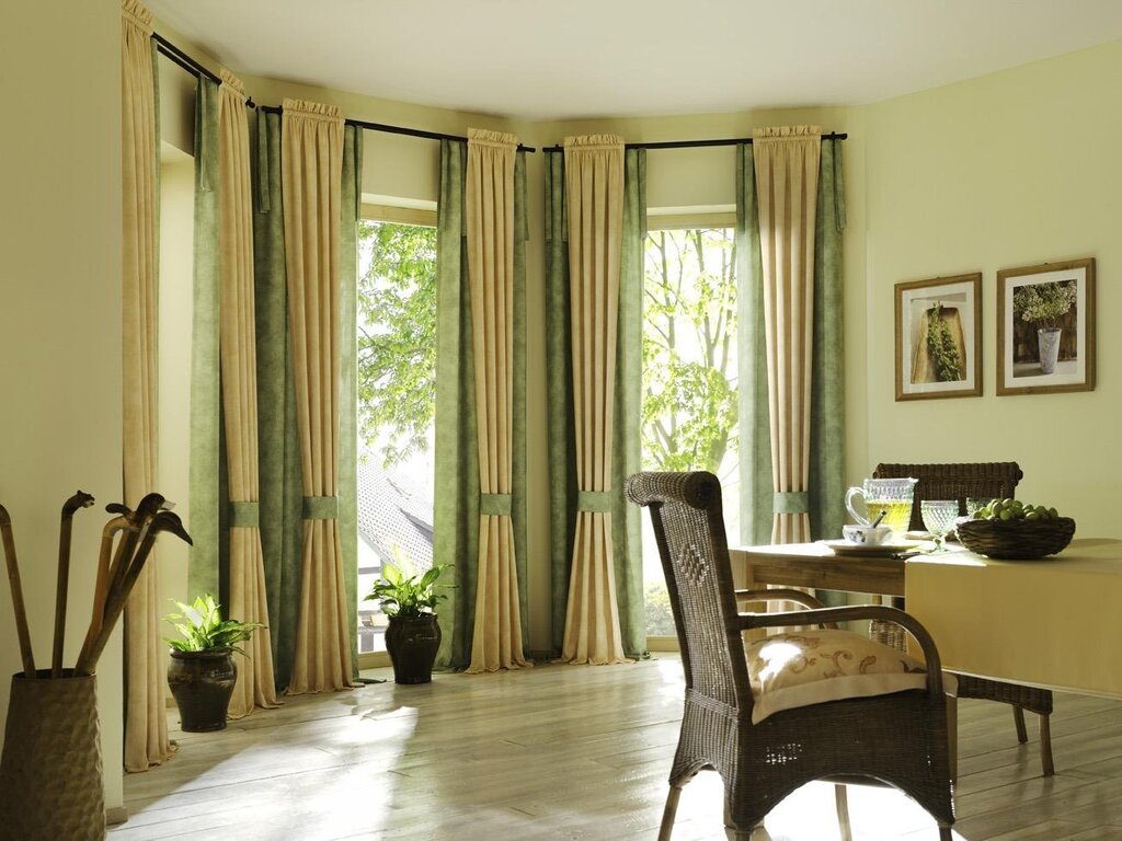 Olive curtains