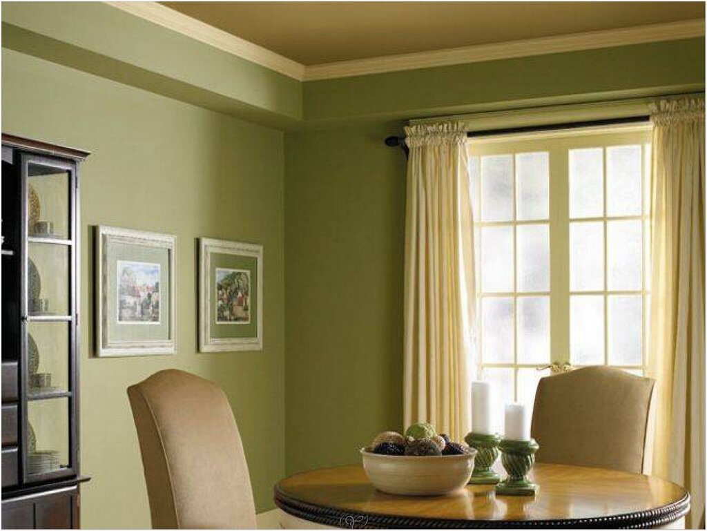 Olive wall paint color