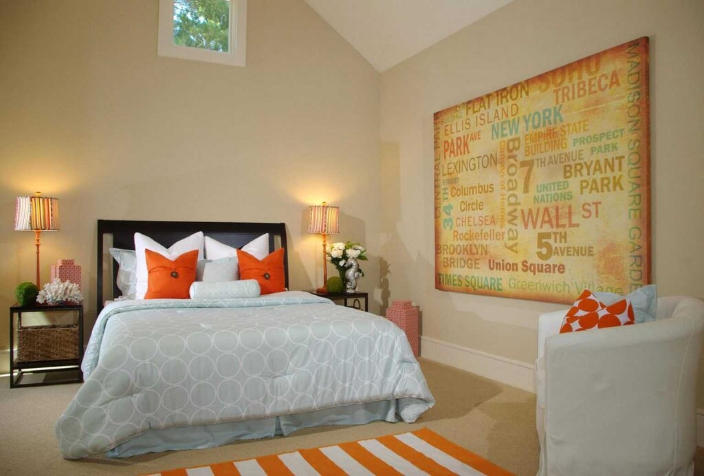 Orange bedroom