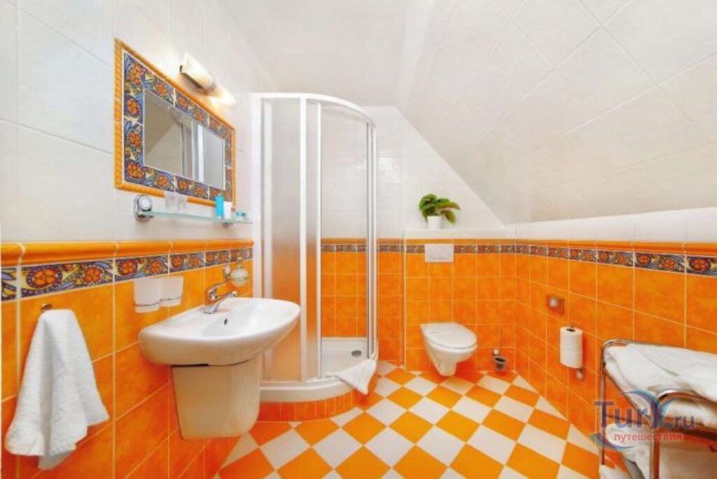 Orange bathroom