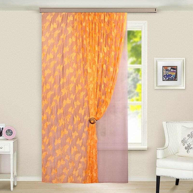 Orange curtains