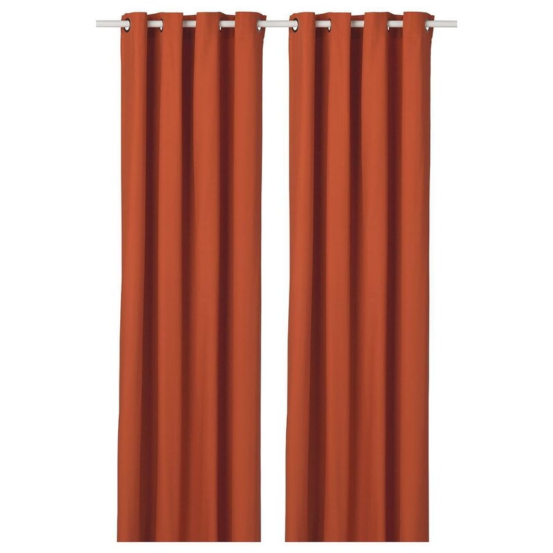 Orange curtains IKEA