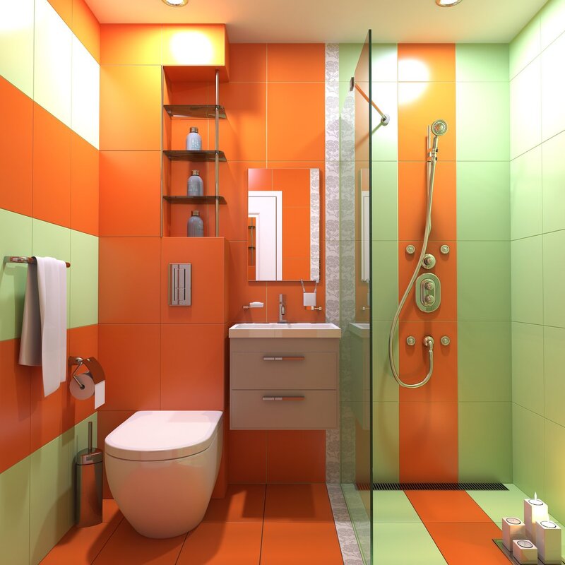 Orange toilet