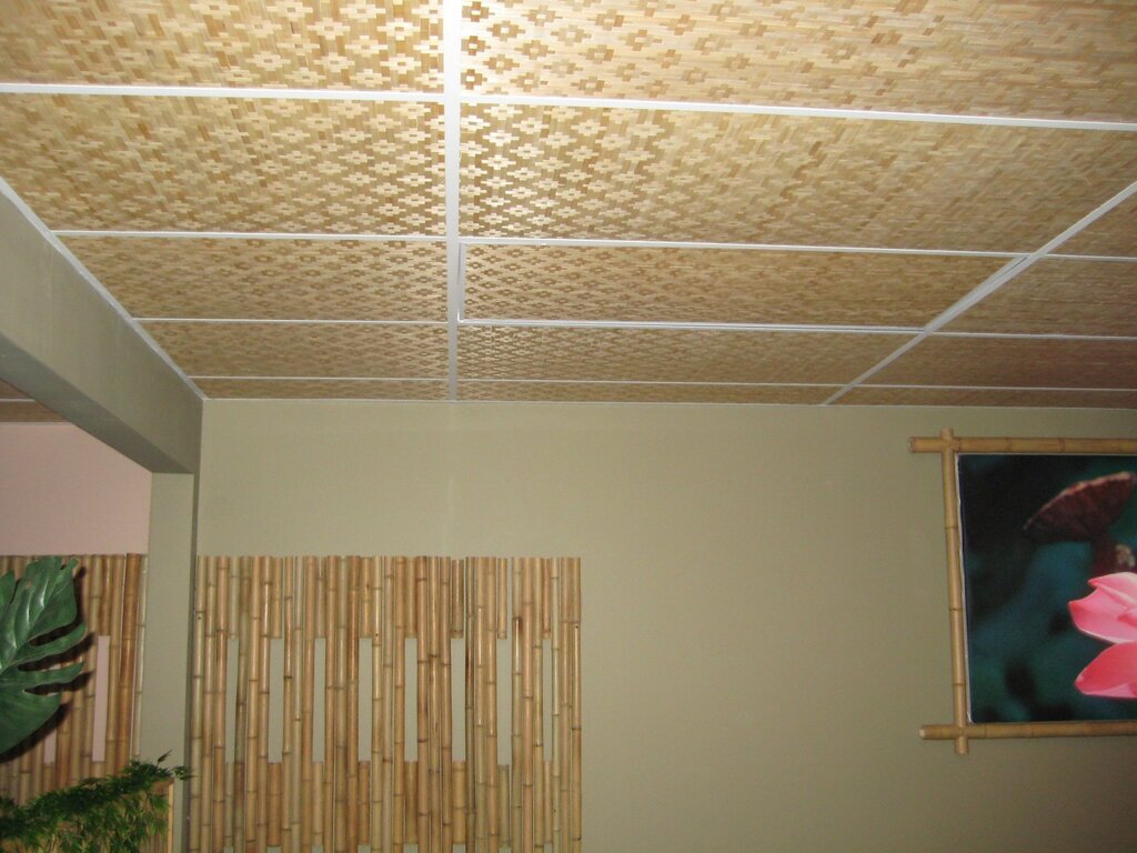 Hardboard on the ceiling