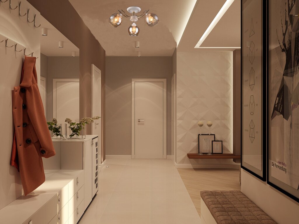 Lighting of the corridor in the apartment