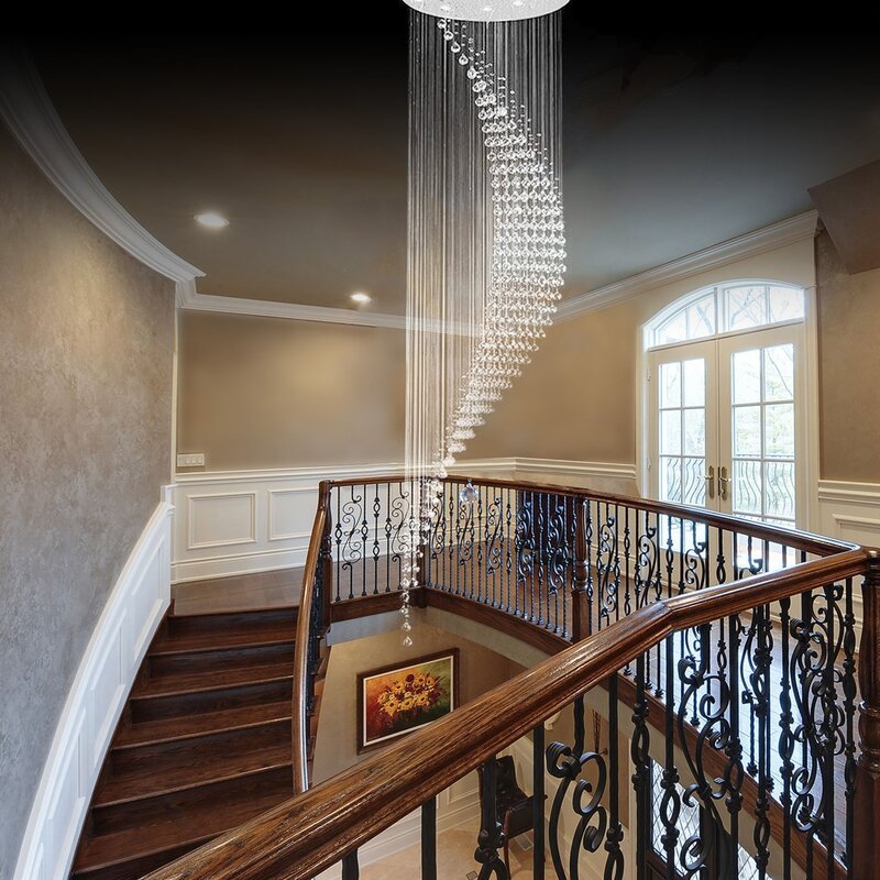 Lighting of the staircase in a private house