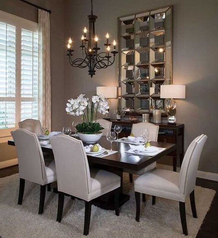 Lighting of the dining area in the kitchen