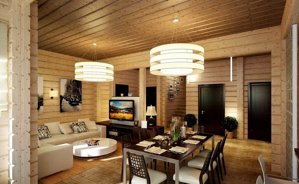 Lighting in a timber house