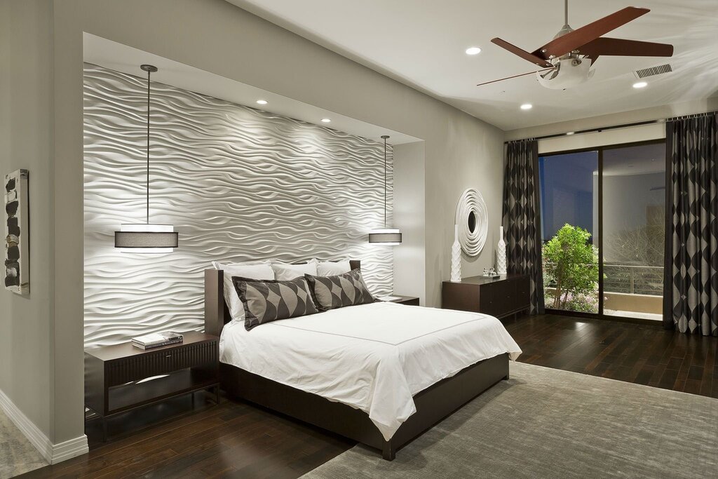 Lighting in the bedroom interior