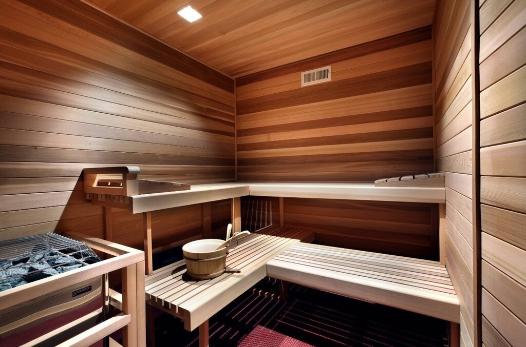 Interior finishing of the sauna