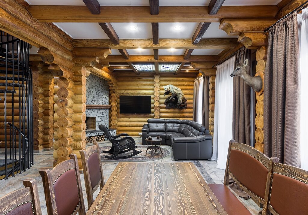 Interior finishing of a log house