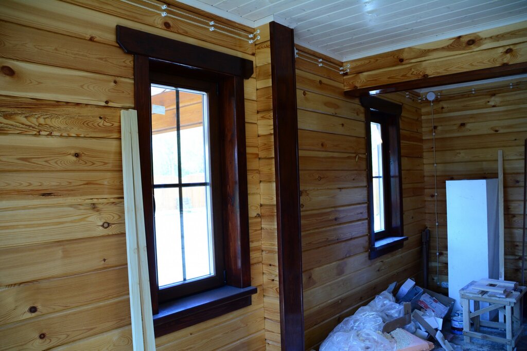 Finishing a house made of profiled timber