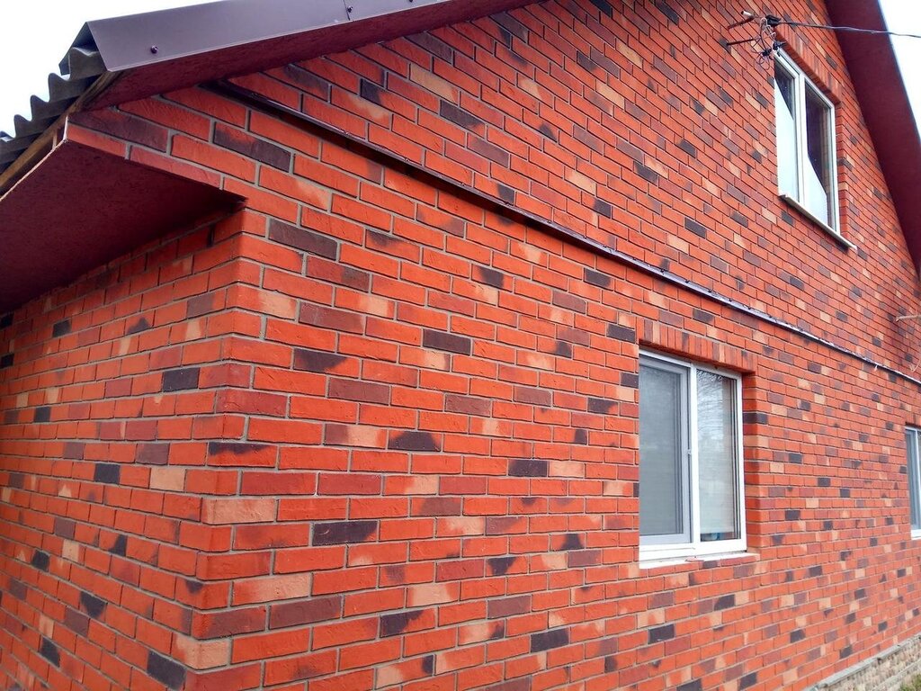 Facade finishing with flexible brick