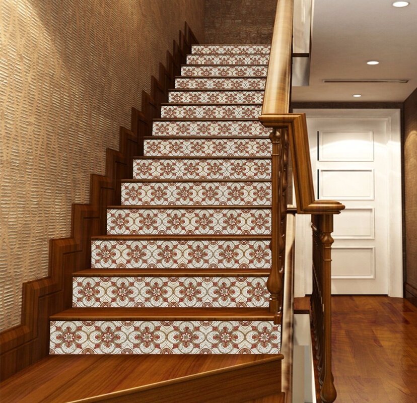 Staircase finishing with tiles 28 фото