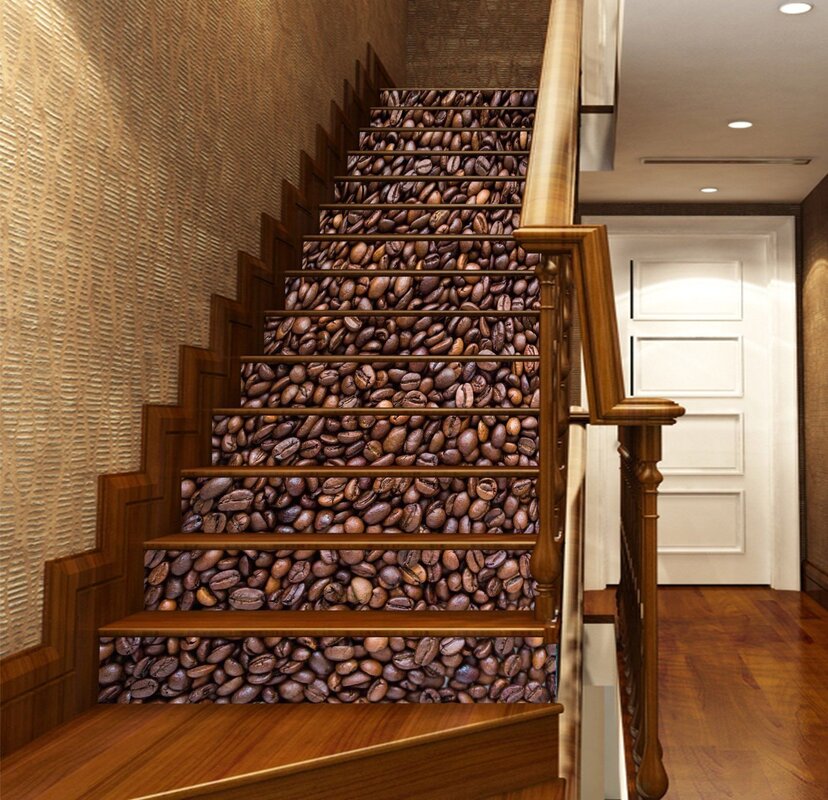 Finishing the staircase with cork