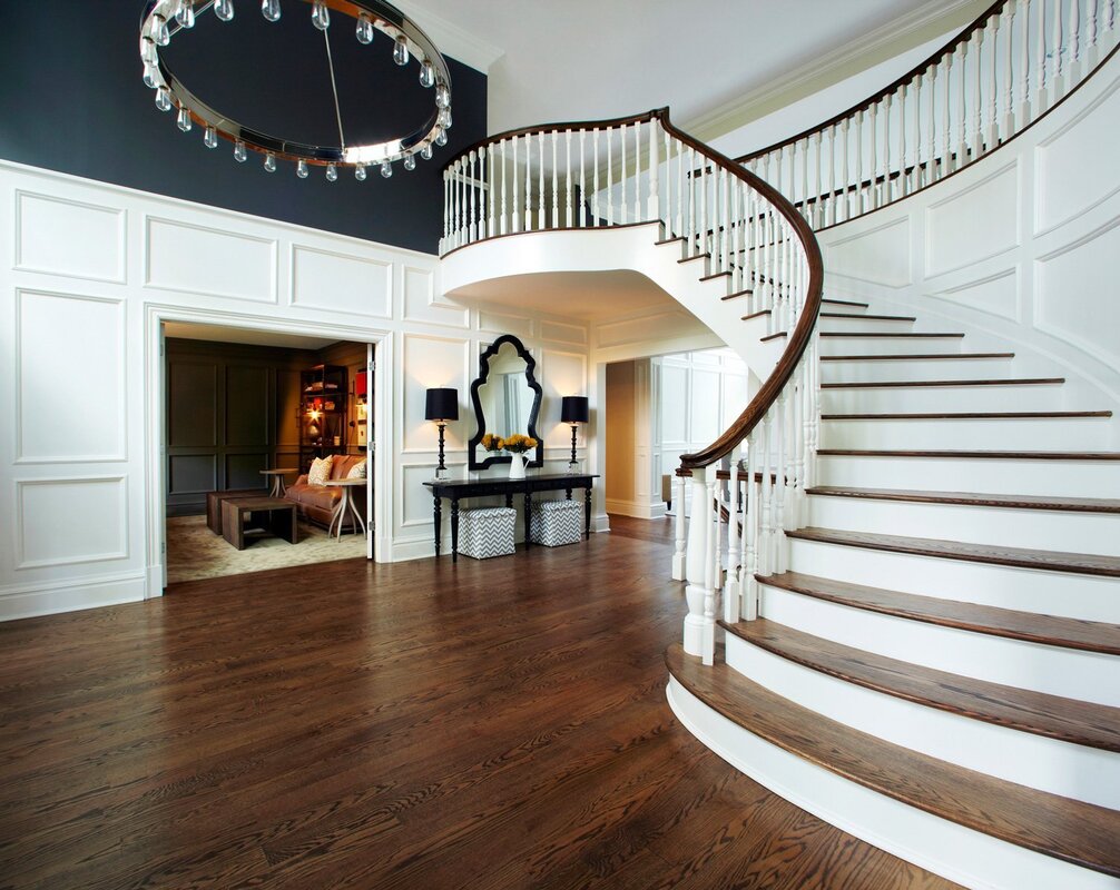 Staircase finishing in a private house