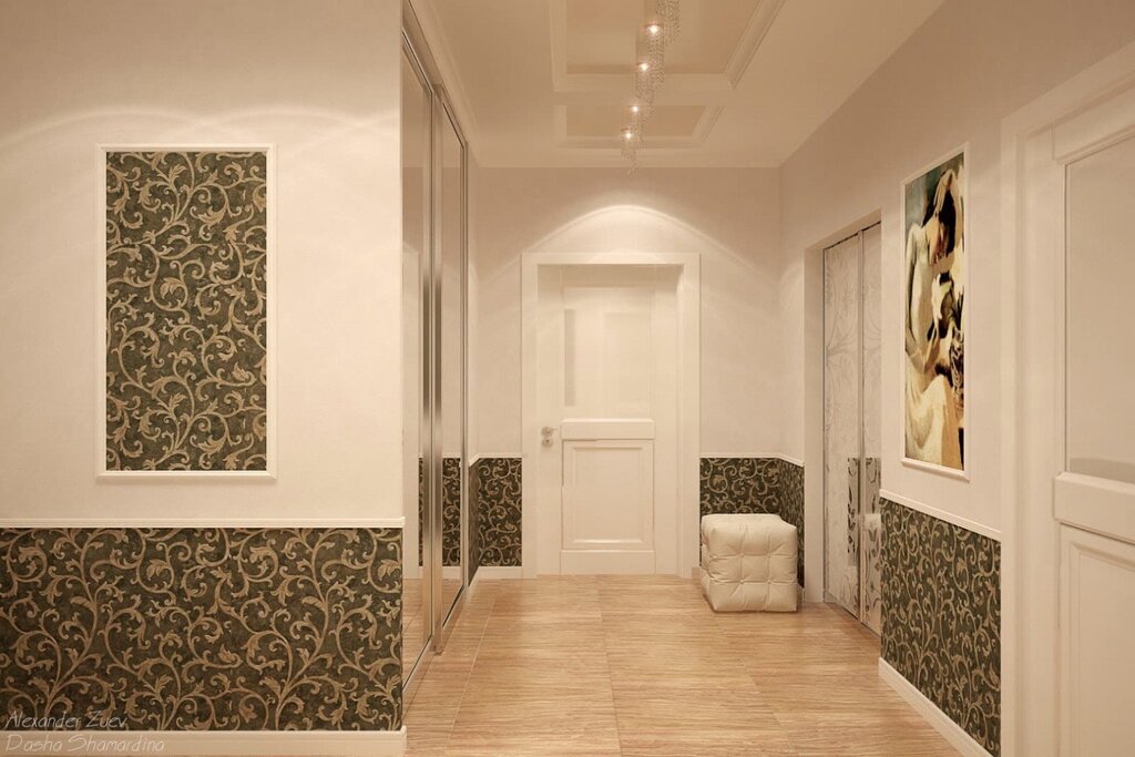 Wall covering with wallpaper