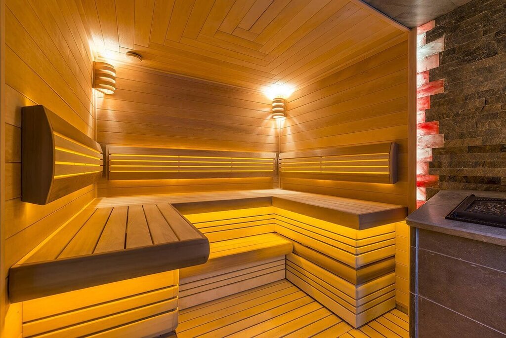 Wall finishing in the sauna