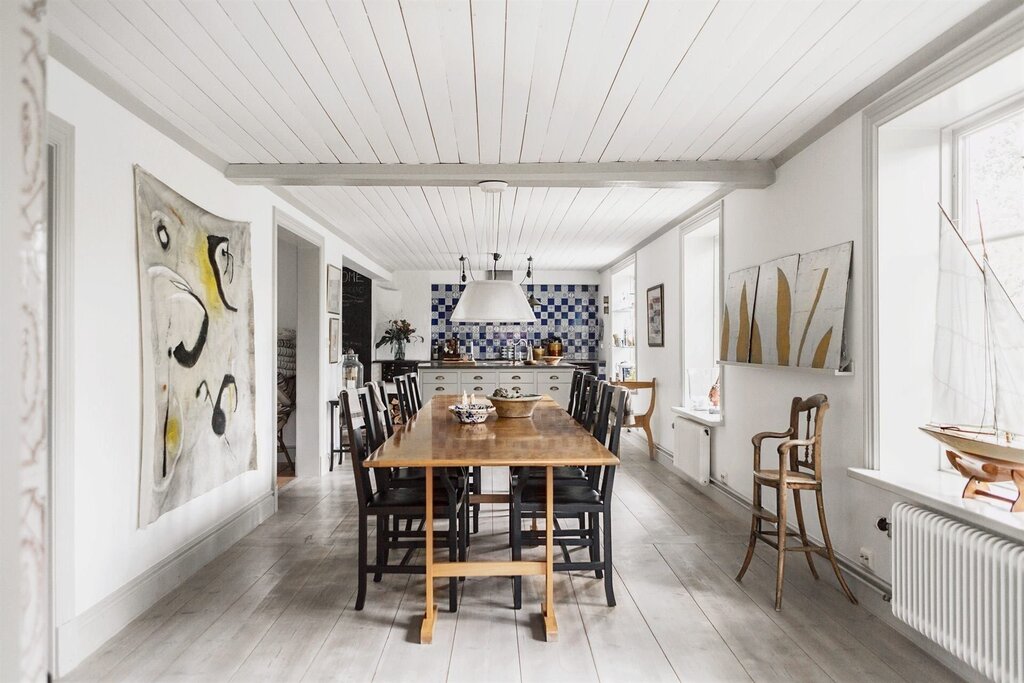 Wall finishing in Scandinavian style